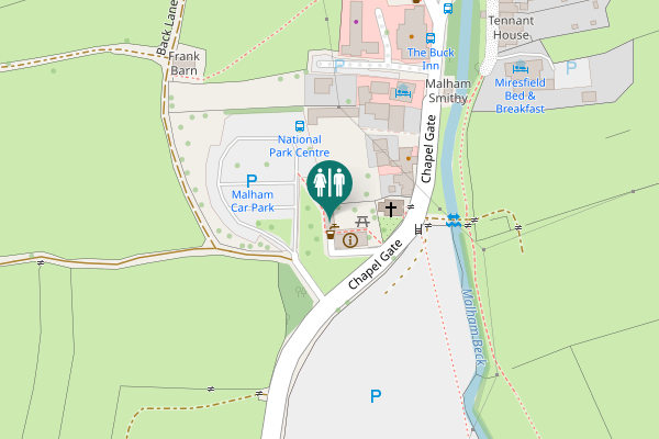 Map showing location of Chapel Gate Toilet
