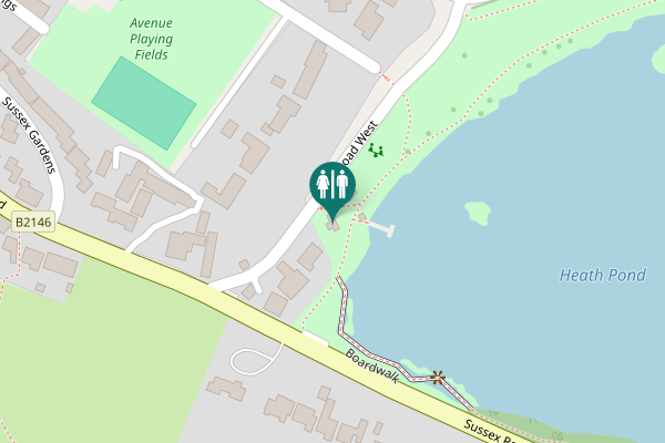 Map showing location of Heath Road West Toilet