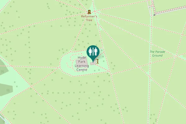 Map showing location of Serpentine Road Toilet