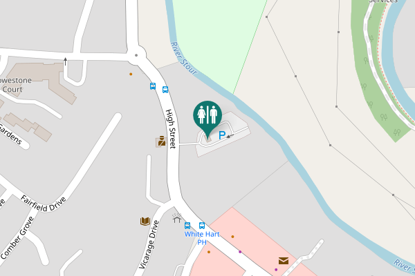Map showing location of High Street Toilet