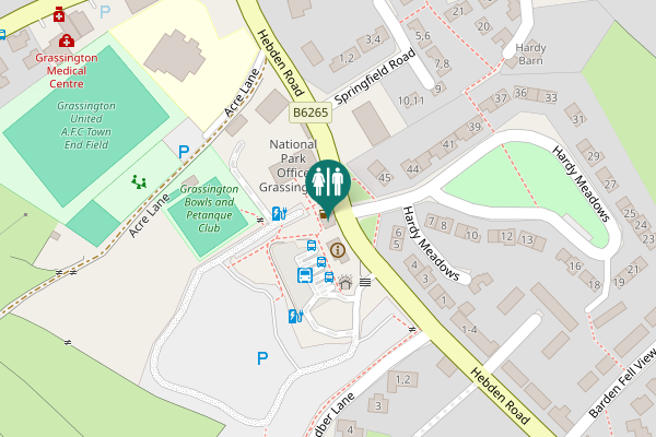 Map showing location of Hebden Road Toilet