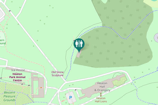 Map showing location of Manchester Toilet