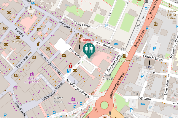 Map showing location of Canterbury Lane 3 Toilet