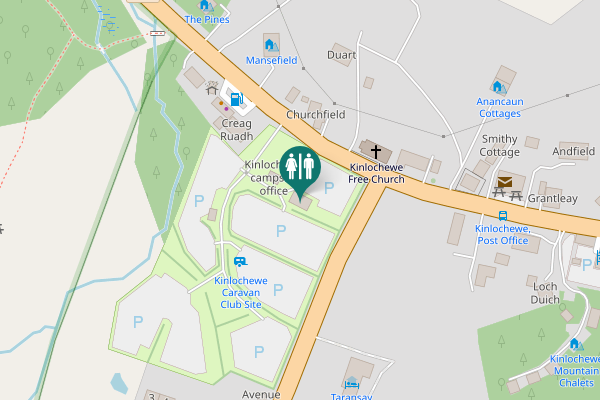 Map showing location of A896 Toilet
