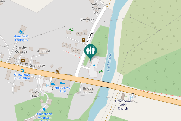 Map showing location of Slioch Terrace Toilet