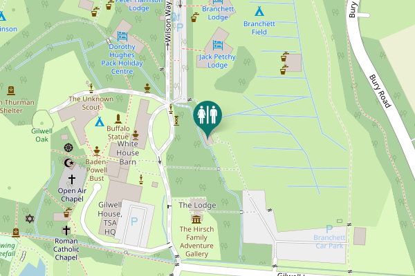 Map showing location of Wilson Way Toilet