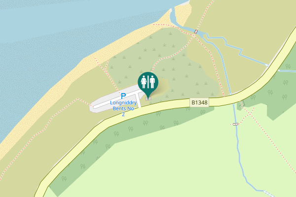 Map showing location of B1348 Toilet