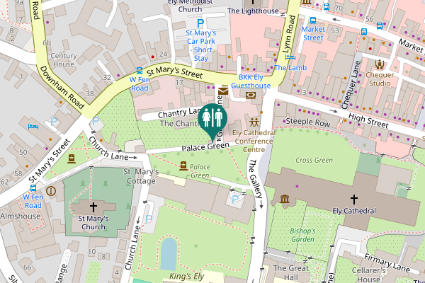 Map showing location of Palace Green 3 Toilet