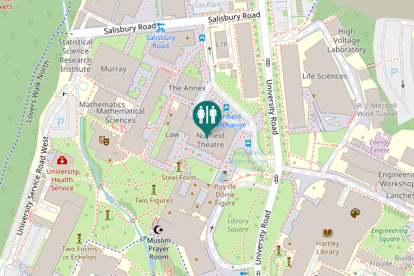 Map showing location of Salisbury Road Toilet