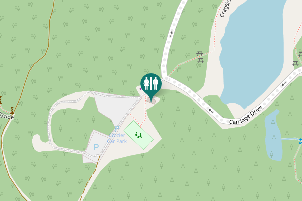 Map showing location of Carriage Drive Toilet