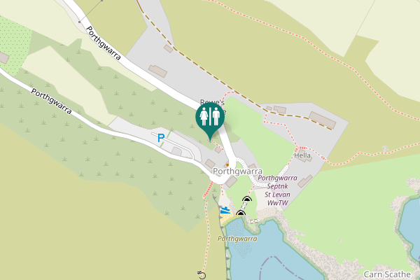 Map showing location of Porthgwarra Toilet