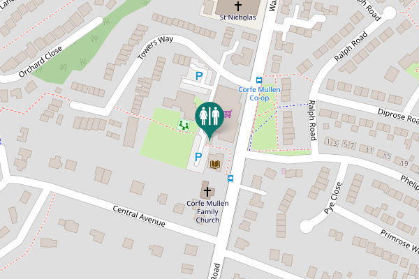 Map showing location of Wareham Road 46 Toilet