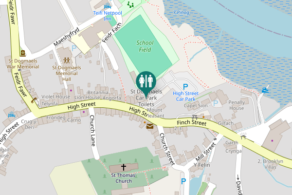 Map showing location of St Dogmaels Car Park Toilets