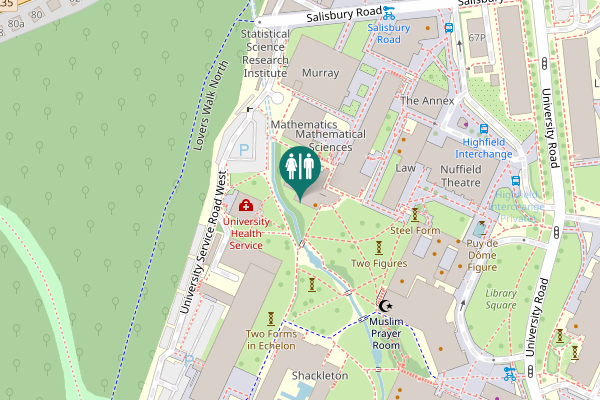 Map showing location of Salisbury Road Toilet