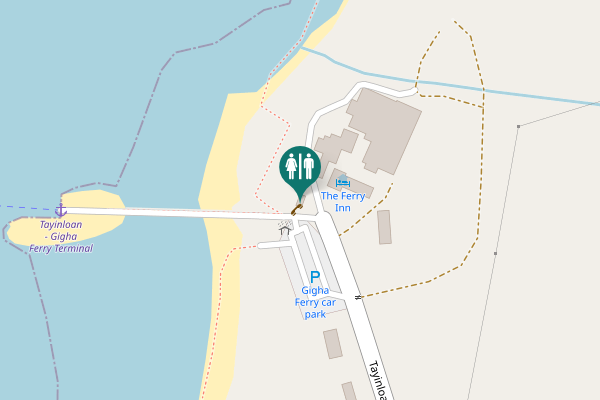 Map showing location of Gigha Ferry