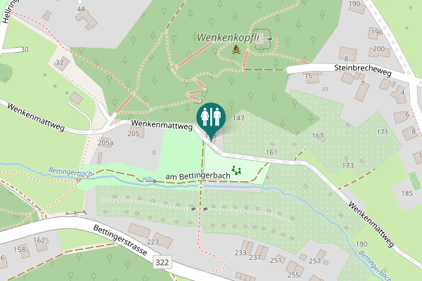 Map showing location of Wenkenmattweg 145 Toilet