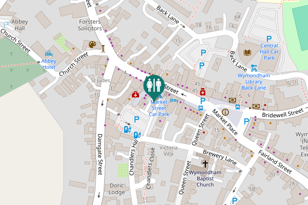 Map showing location of Market Street 18 Toilet