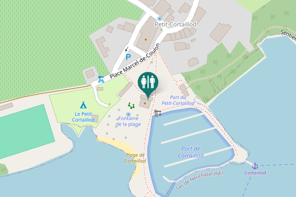 Map showing location of Place Marcel-de-Coulon Toilet