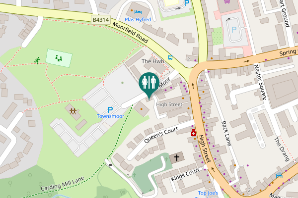Map showing location of Town Moor 3 Toilet
