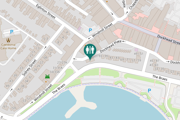 Map showing location of Saltcoats Toilet