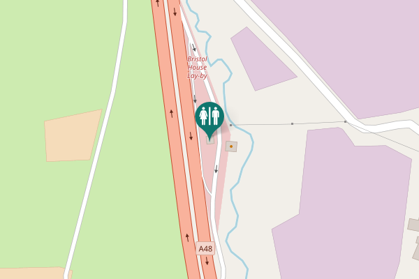 Map showing location of A48 Toilet