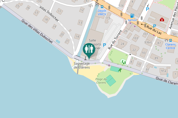 Map showing location of Rue du Lac 117 Toilet