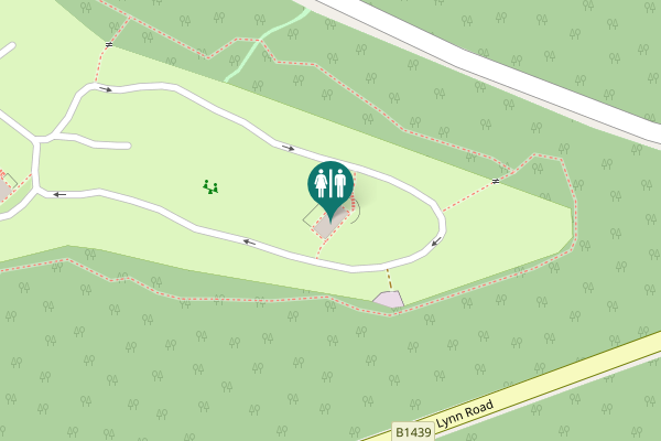 Map showing location of Common Road Toilet