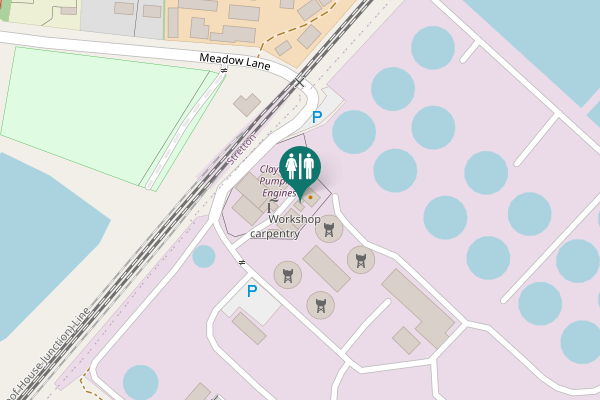 Map showing location of Meadow Lane Toilet