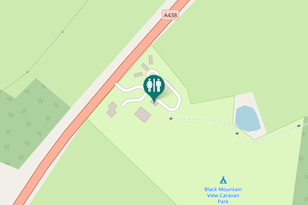 Map showing location of A438 Toilet