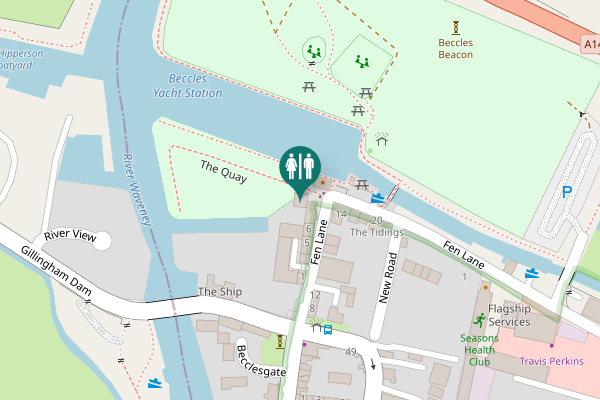 Map showing location of The Quay Toilet