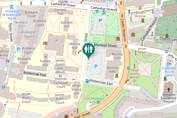 Map showing location of Collins Street Toilet