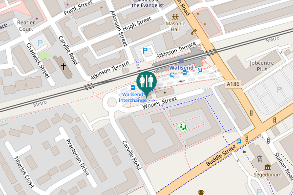 Map showing location of Wooley Street 16 Toilet