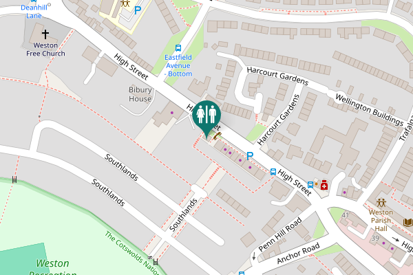 Map showing location of High Street 16 Toilet