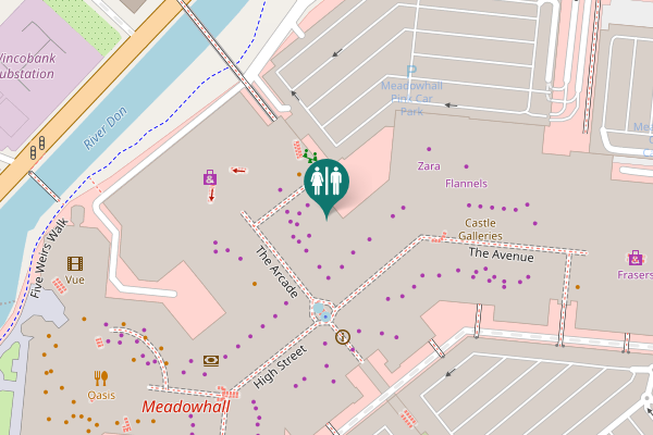 Map showing location of The Arcade 15 Toilet