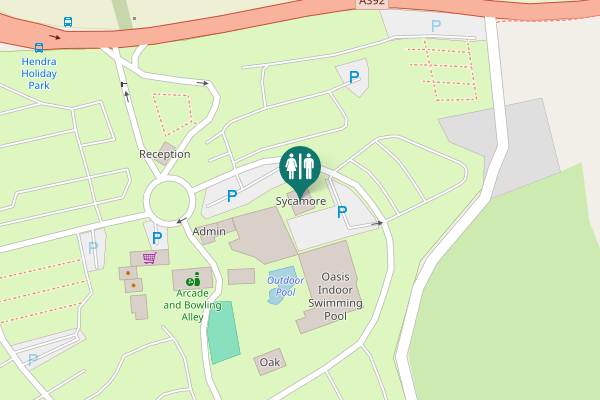 Map showing location of Sycamore