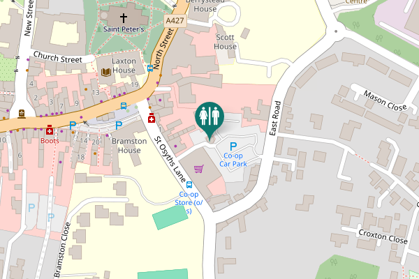 Map showing location of St Osyths Lane 5 Toilet