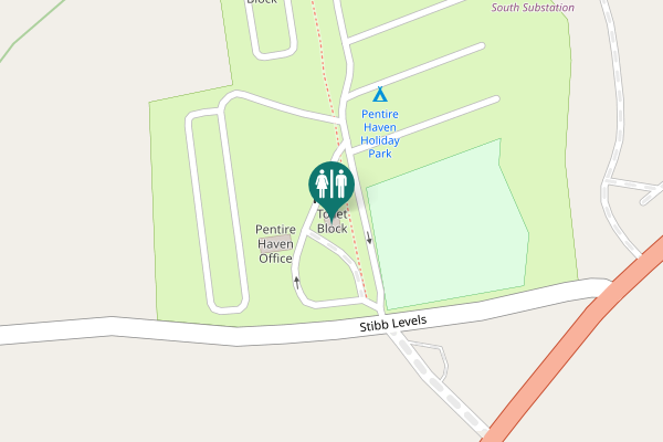 Map showing location of Toilet Block