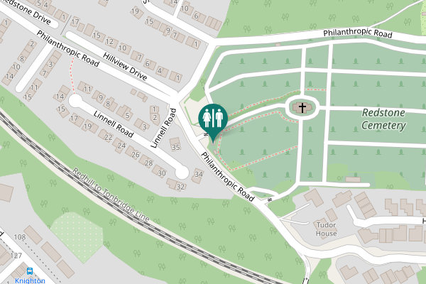 Map showing location of Philanthropic Road Toilet