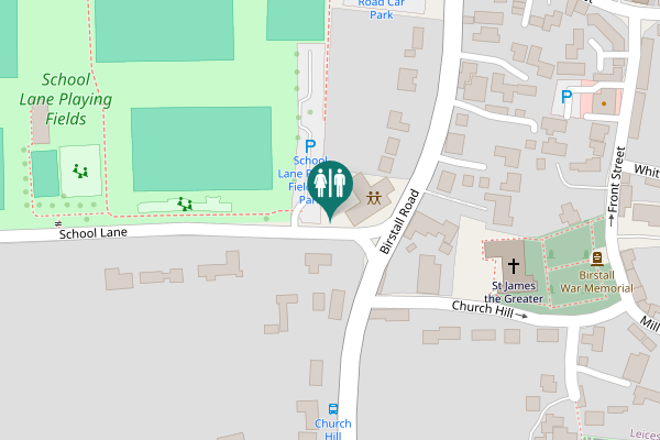Map showing location of School Lane Toilet