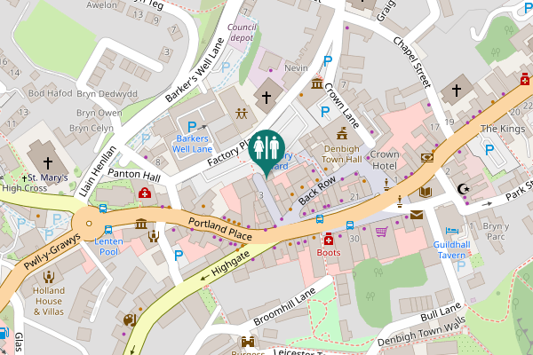 Map showing location of Lôn Rosemary 3 Toilet