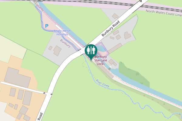 Map showing location of Bunbury Road Toilet
