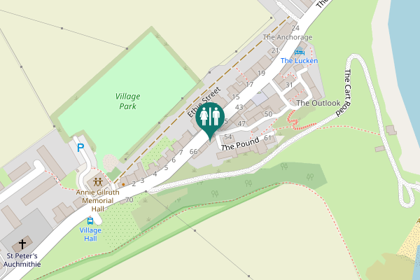 Map showing location of Auchmithie Toilet