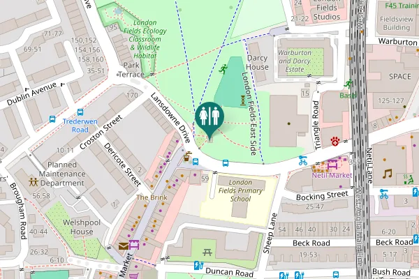 Map showing location of Westgate Street 59 Toilet