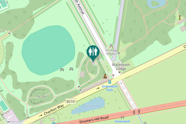 Map showing location of Blackheath Avenue Toilet