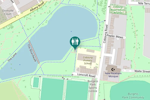 Map showing location of Loncroft Road Toilet