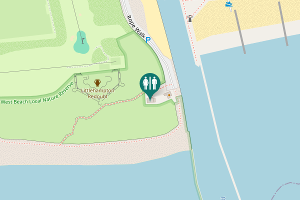 Map showing location of Rope Walk Toilet
