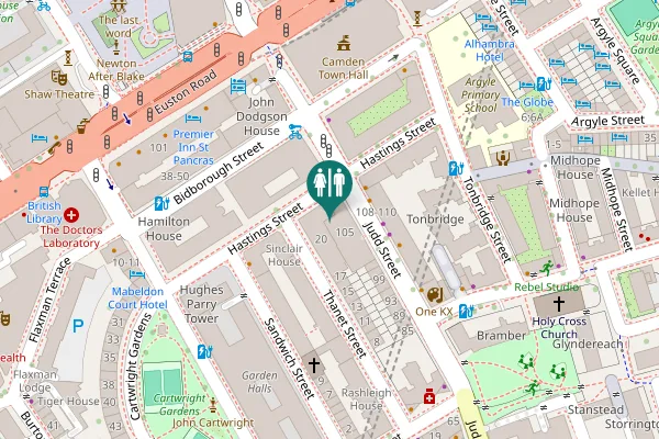 Map showing location of Judd Street 105 Toilet