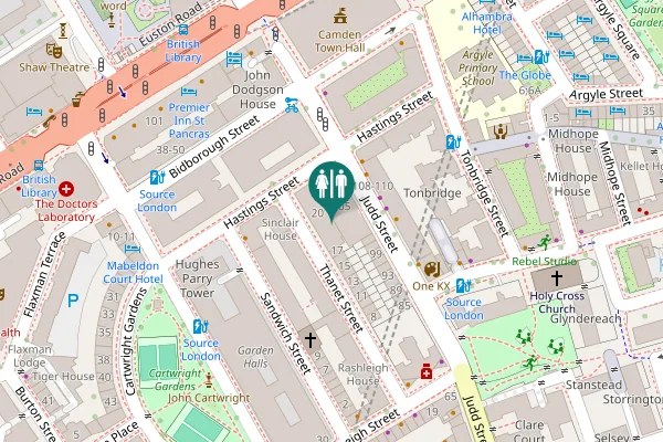 Map showing location of Thanet Street 20 Toilet