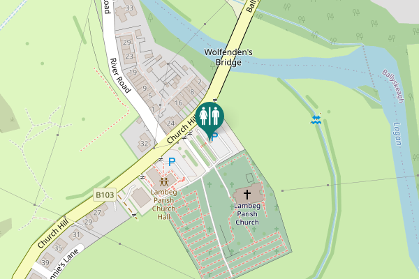 Map showing location of Church Hill 8 Toilet