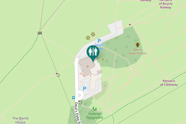 Map showing location of Mid Sussex Toilet